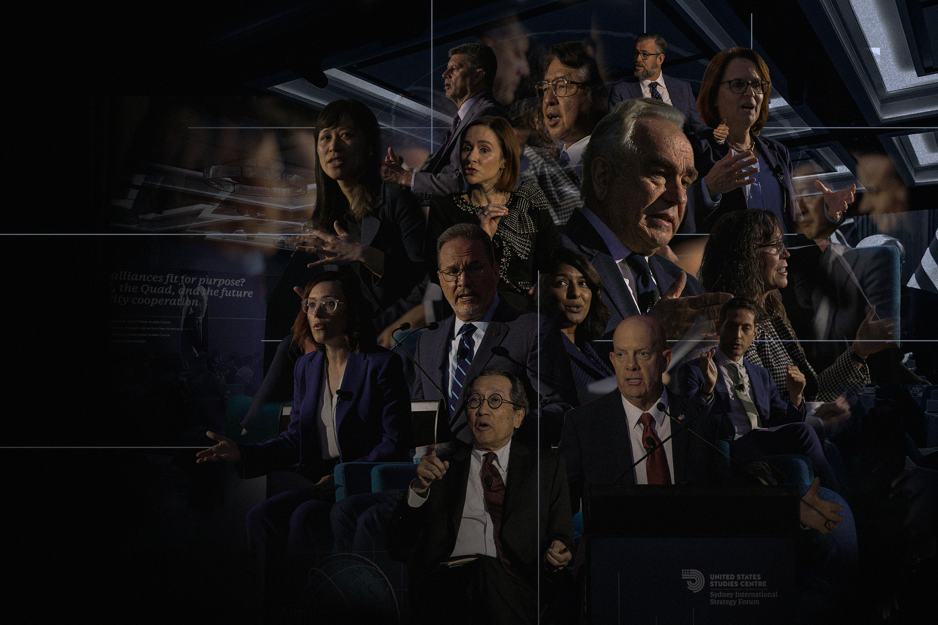 A collage of speakers at the conference.