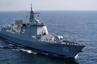 Chinese Naval Ship Nanning takes part in the multinational naval exercise ‘AMAN-23’, February 2023.