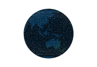 Starlink satellites in orbit over Australia and the Indo-Pacific, November, 2024.