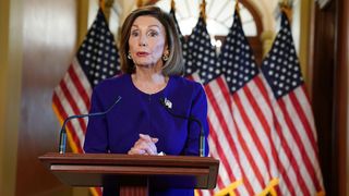 US Speaker of the House Nancy Pelosi announces a formal impeachment inquiry of US President Donald Trump, 24 September 2019