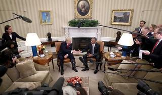 President-elect Donald Trump and President Barack Obama in the Oval Office