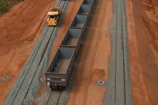 Train carriages used on the mines at Port Hedland, Western Australia