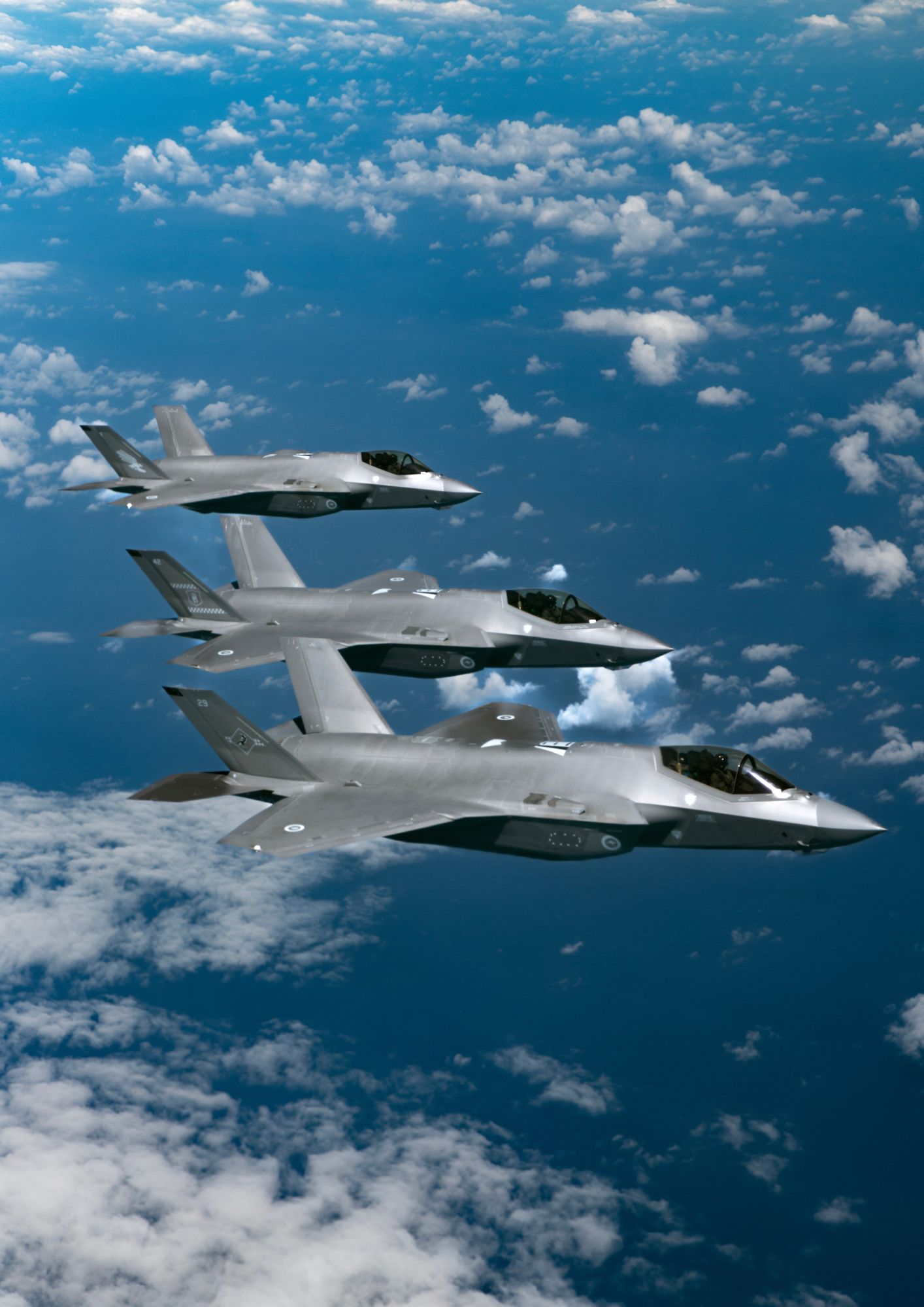 Three RAAF Air Force F-35A Lightning II