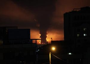 A large plume of smoke rises over Tehran after explosions were reported in the city during the night on March 07, 2026 in Tehran, Iran.