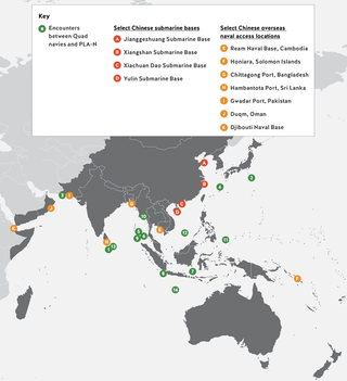 Figure 4. Snapshot of select Chinese maritime access and activities in the Indo-Pacific