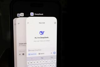 Mobile phone interface of various AI products, including DeepSeek, ChatGPT and Google Gemini.
