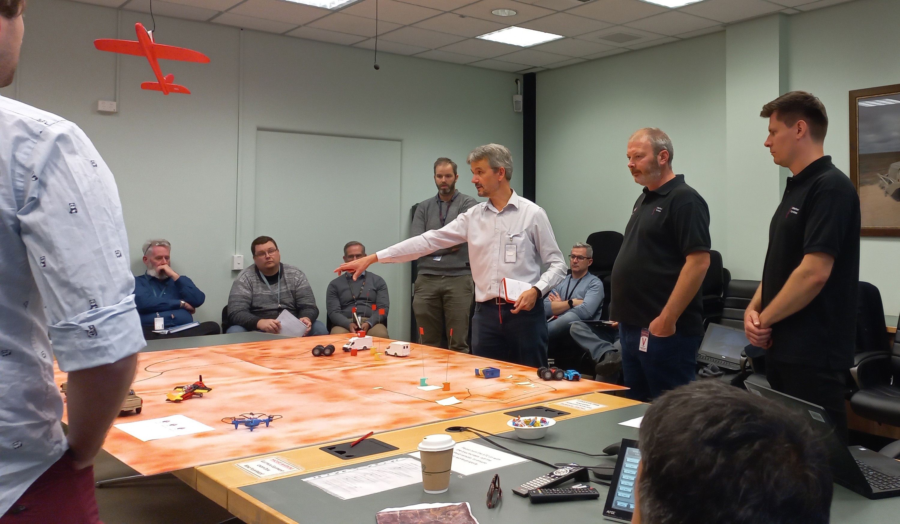 Personnel from Australia, the United States and the United Kingdom live tested autonomous ground vehicles in a contested electronic warfare environment in South Australia in late 2023.