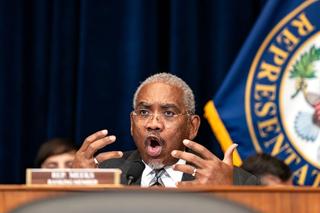 Ranking member Gregory Meeks speaking during a House Foreign Affairs Committee hearing on the US Agency for International Development on February 13, 2025
