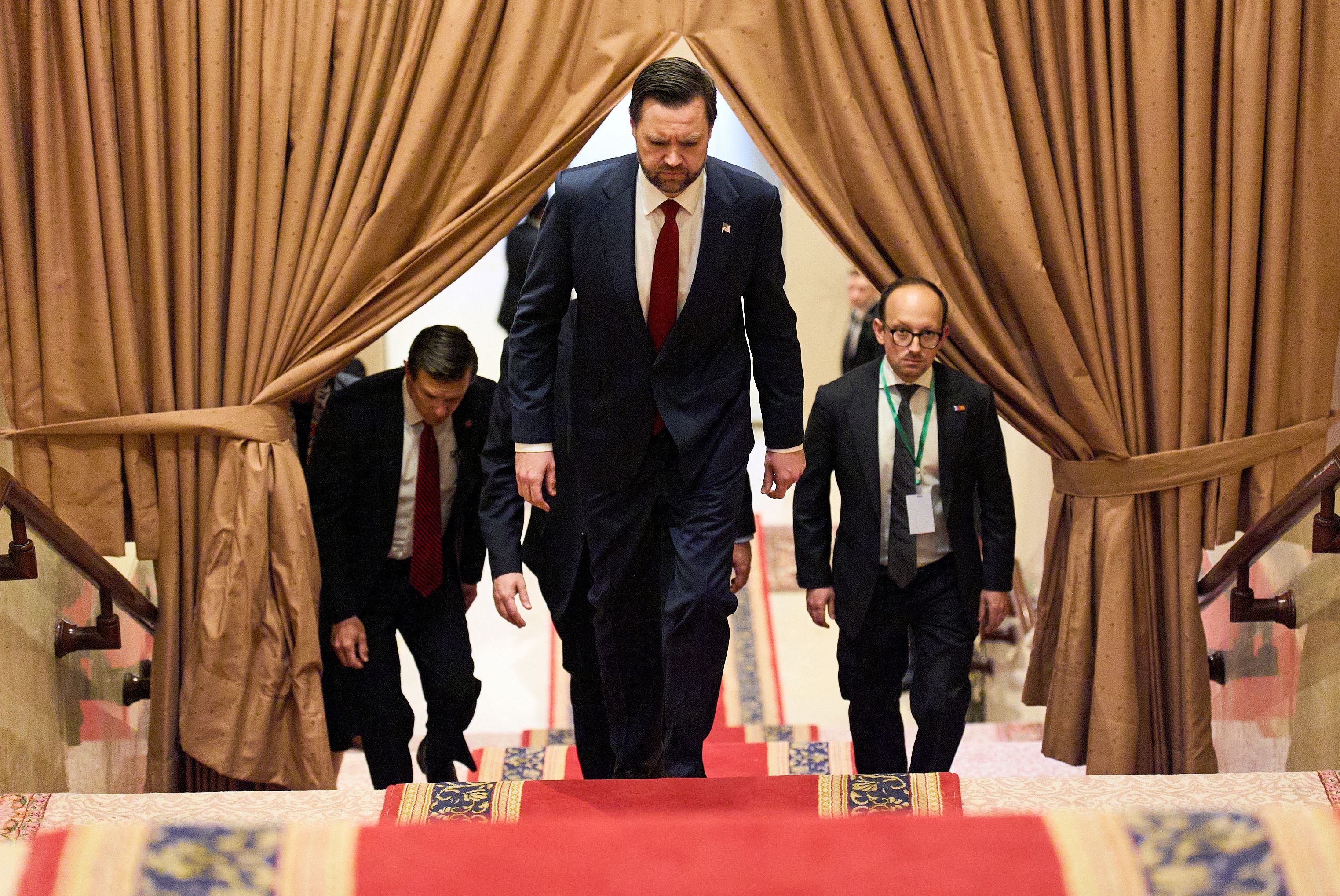 US Vice President JD Vance arrives for a meeting with Pakistani Prime Minister amid the US-Iran peace talks in Islamabad on April 11, 2026.