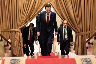 US Vice President JD Vance arrives for a meeting with Pakistani Prime Minister amid the US-Iran peace talks in Islamabad on April 11, 2026.