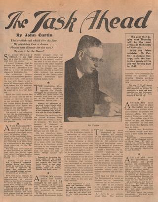 Prime Minister John Curtin’s article published by The Herald in 1941 that riled US President Franklin D Roosevelt
