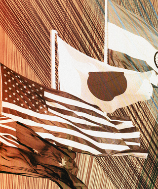 Quad flags (Australia, US, Japan, India)