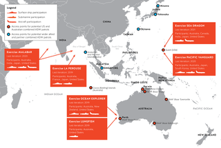 Figure 9. Major anti-submarine warfare exercises involving Australia and the United States