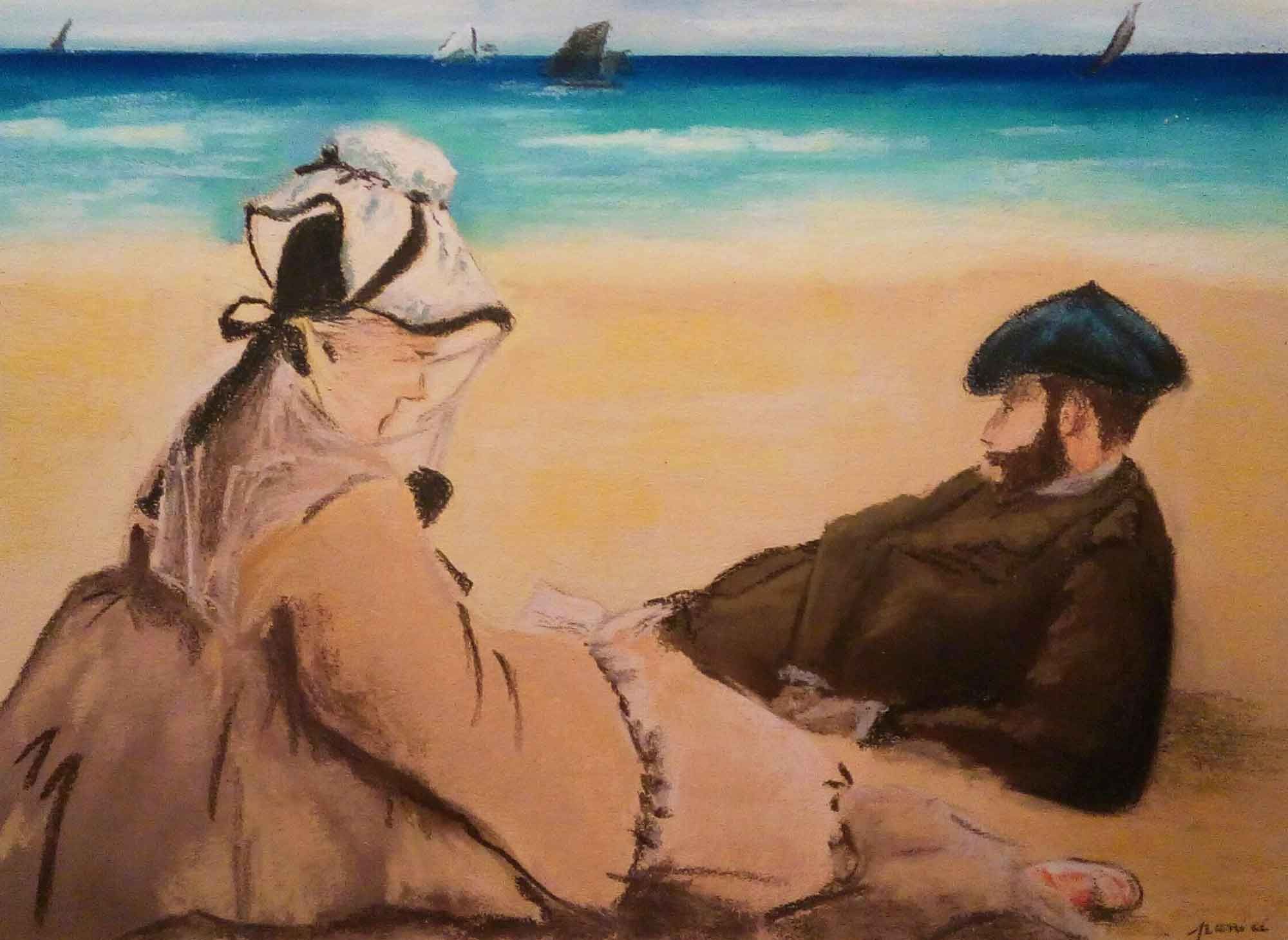 Sur la plage, Manet