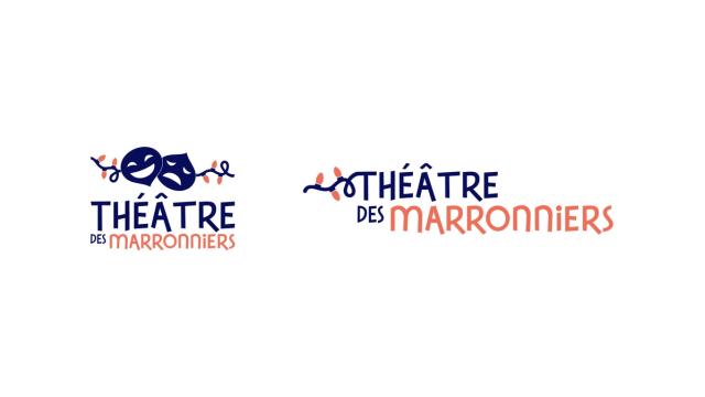 Logo du Théâtre des Marronniers, versions sur fond blanc