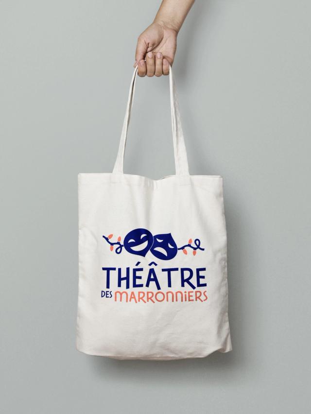Sac en toile au logo du Théâtre des Marronniers
