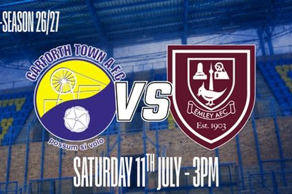 Next Match: Home to Emley AFC (11/07/26)