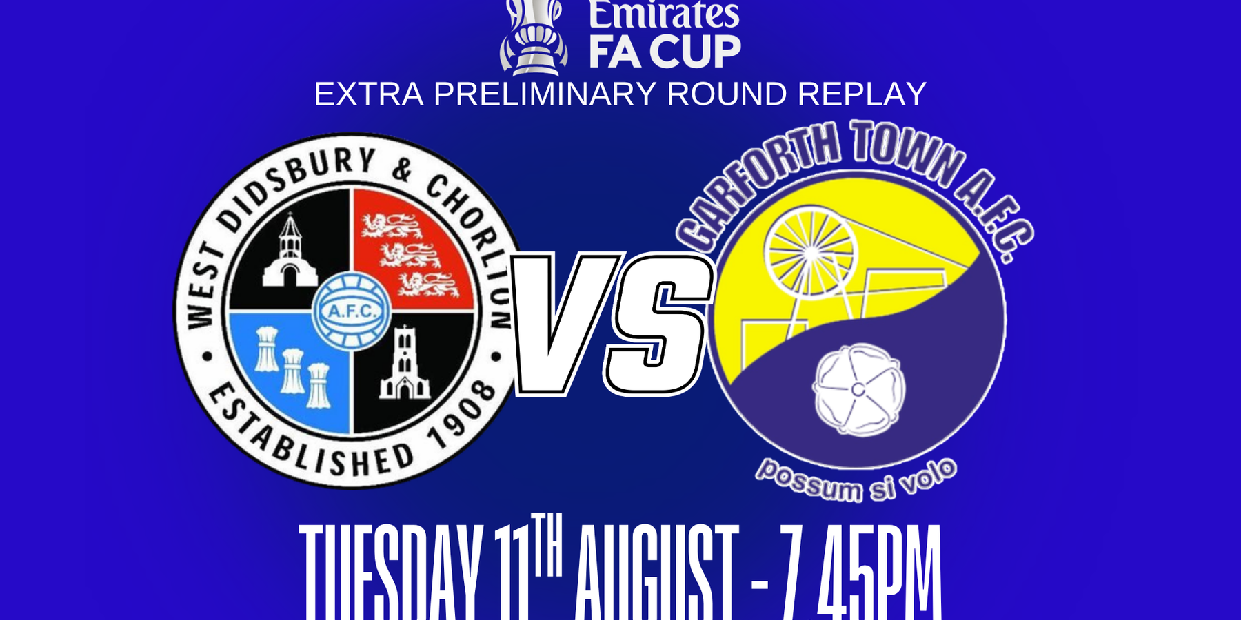Next match - away to West Didsbury & Chorlton 11/08