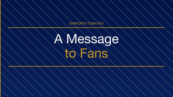A Message to Fans