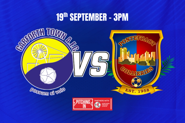 Next match - home to Pontefract (19/09)