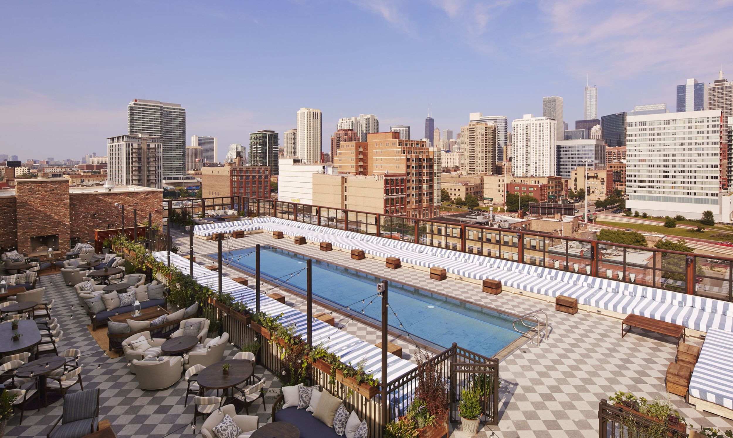 Soho House Chicago rooftop pre-renovation