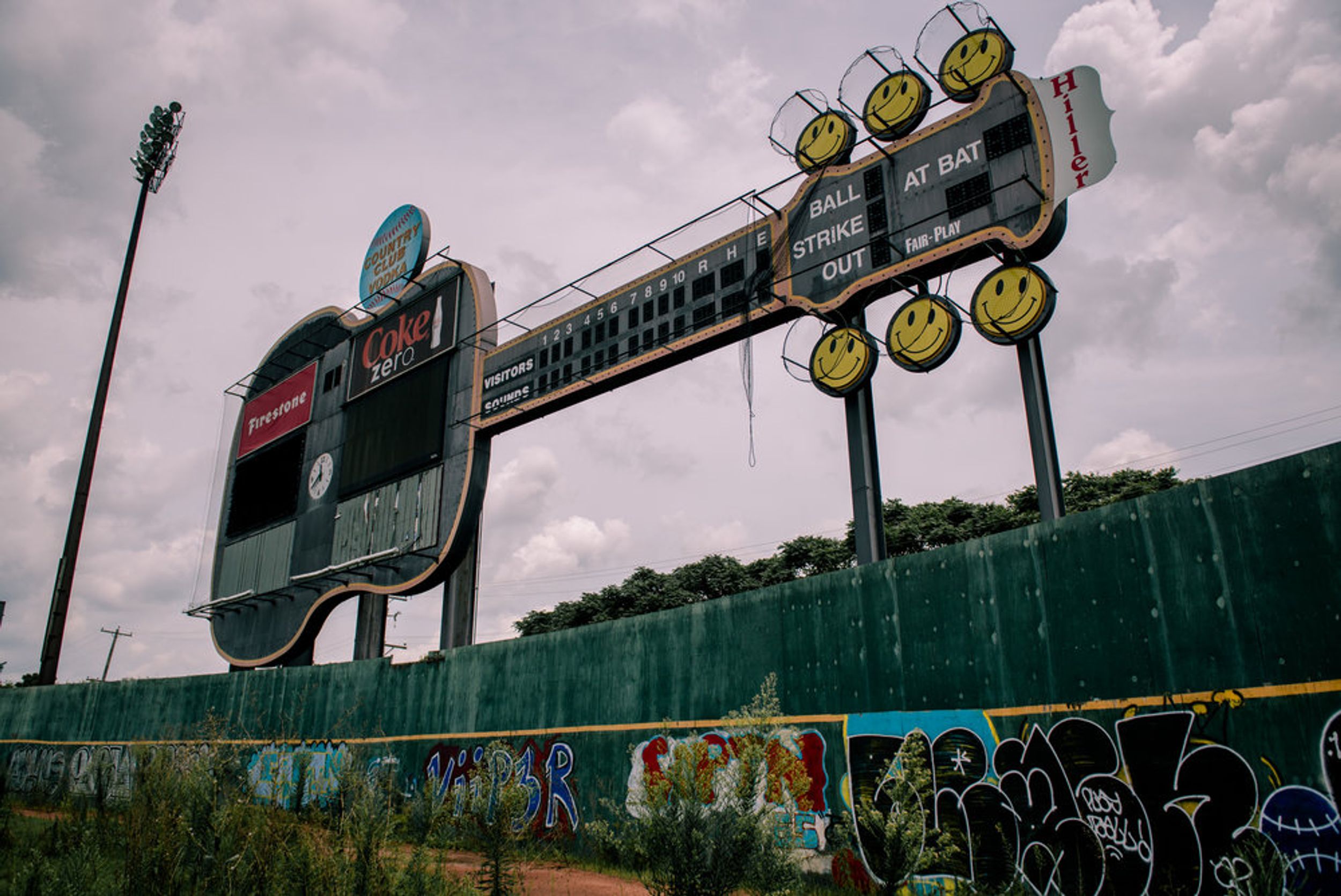 Greer Stadium Guitar Sign Before