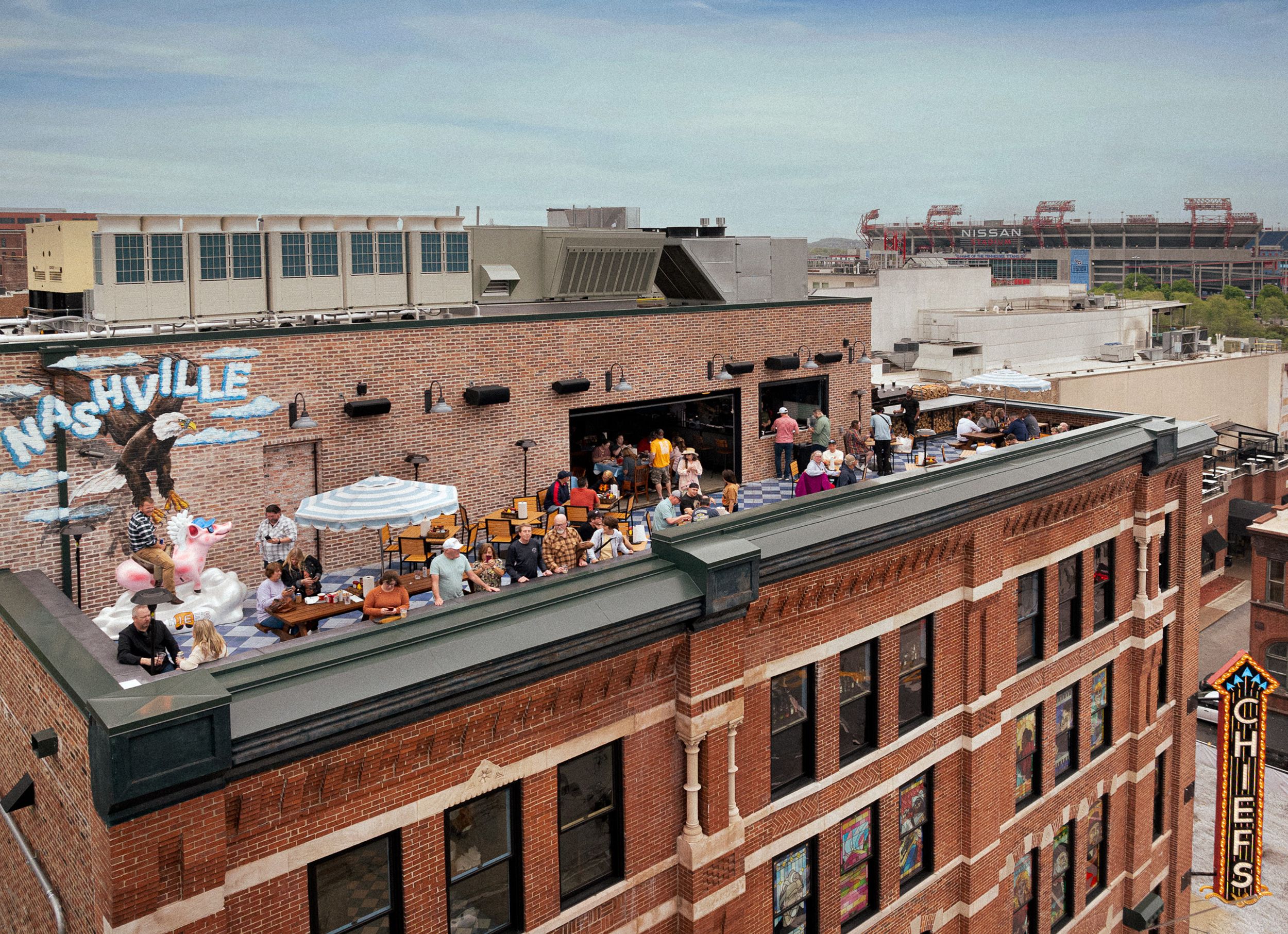 200 Broadway rooftop pre-construction