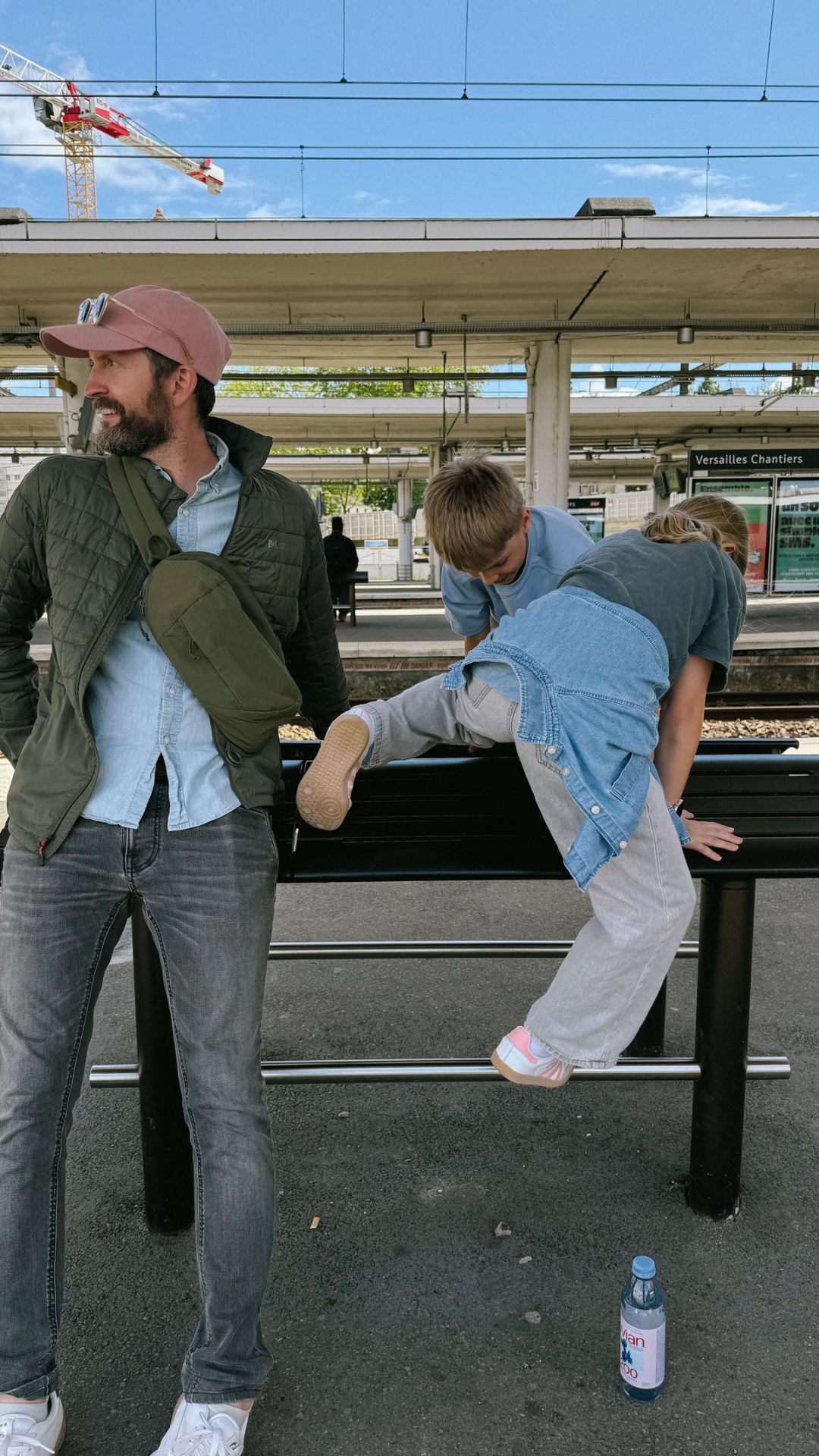 waiting for the train in Paris