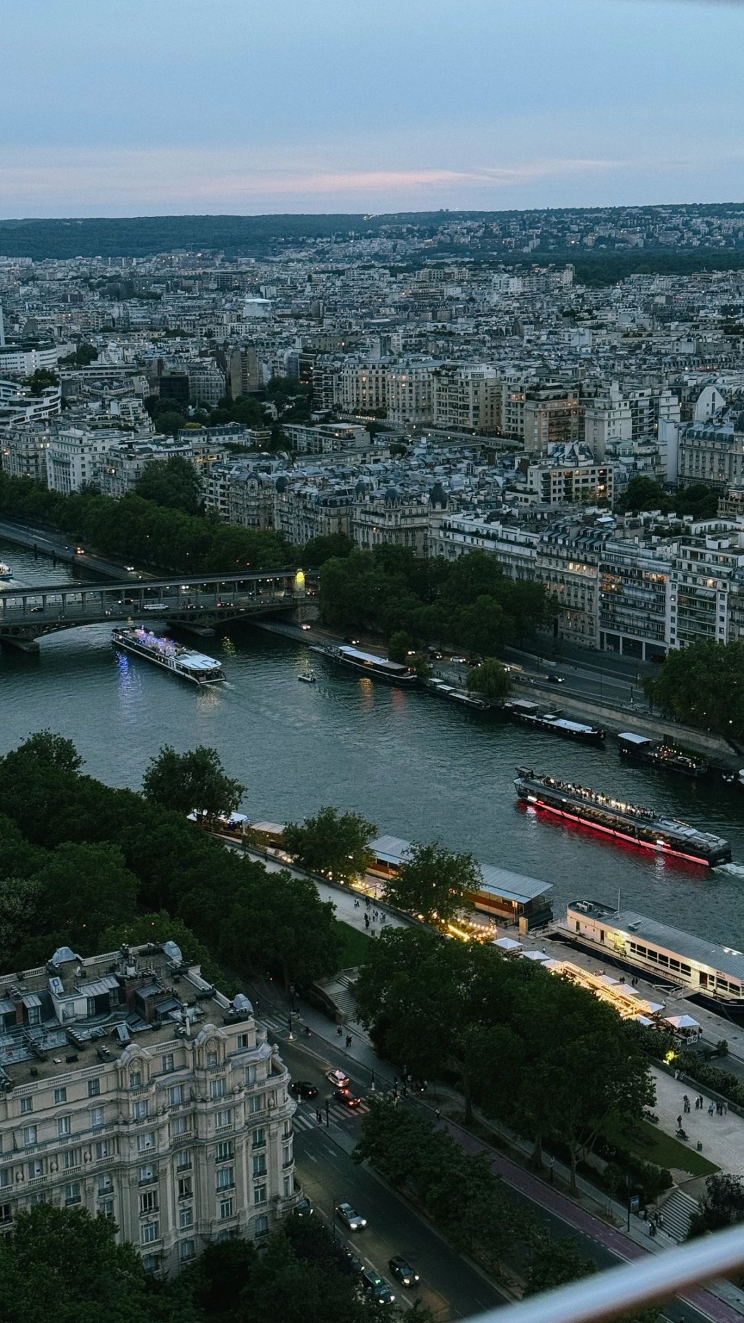 view from the second floor of the Eiffel Tour