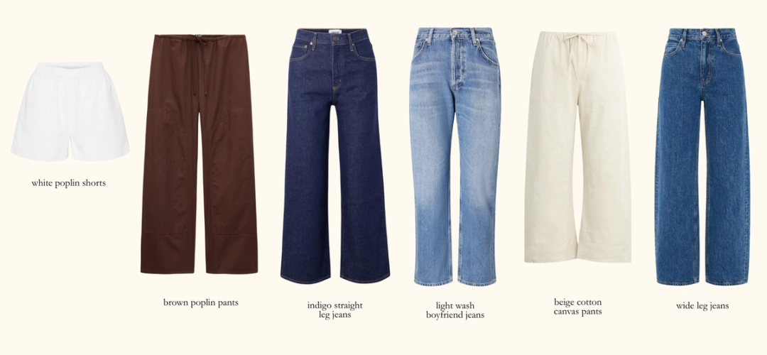 bottoms in my September Capsule Wardrobe