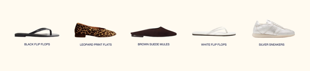 Shoes in my August Capsule Wardrobe