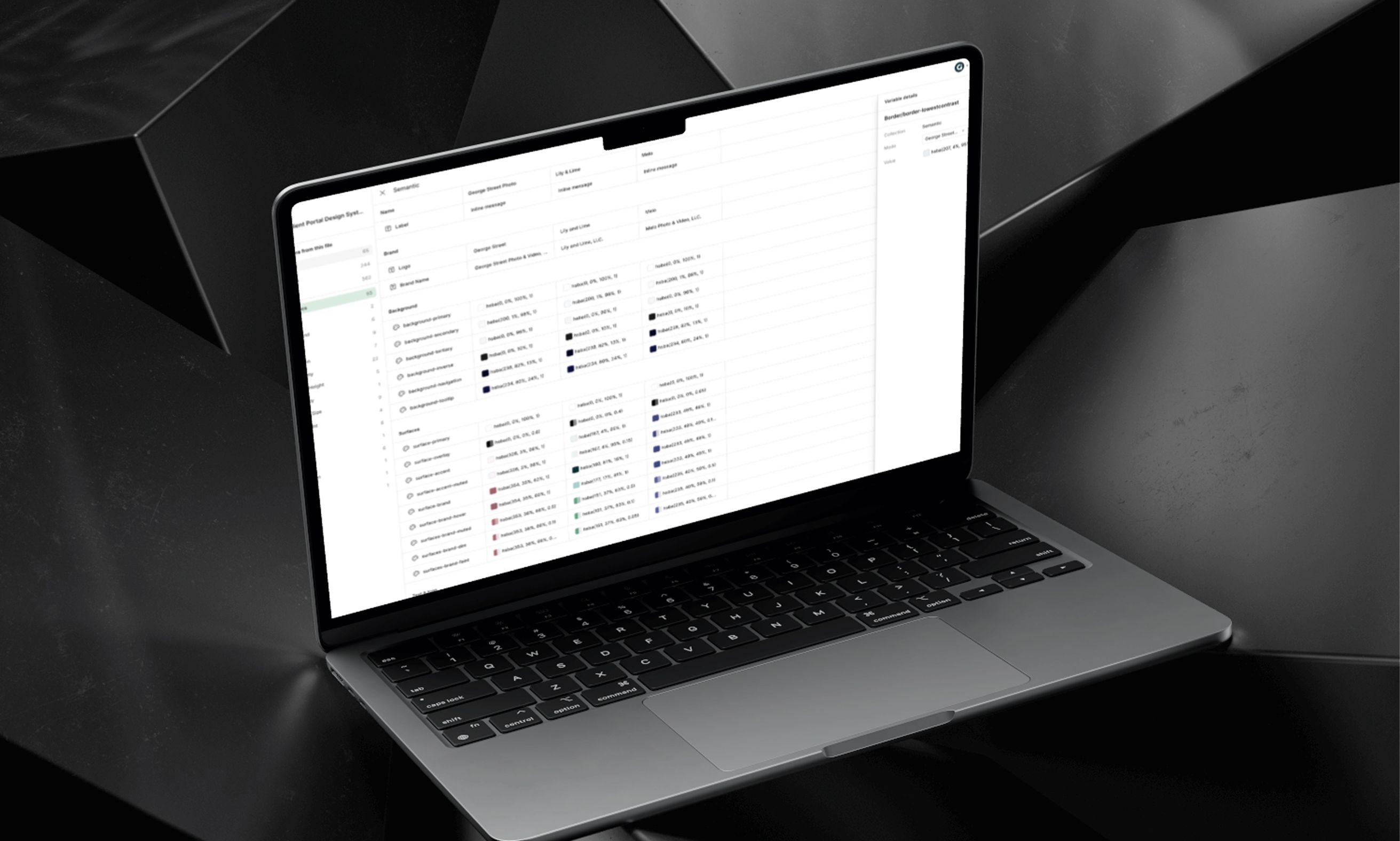 A component library and token documentation open for an agent-ready design system audit