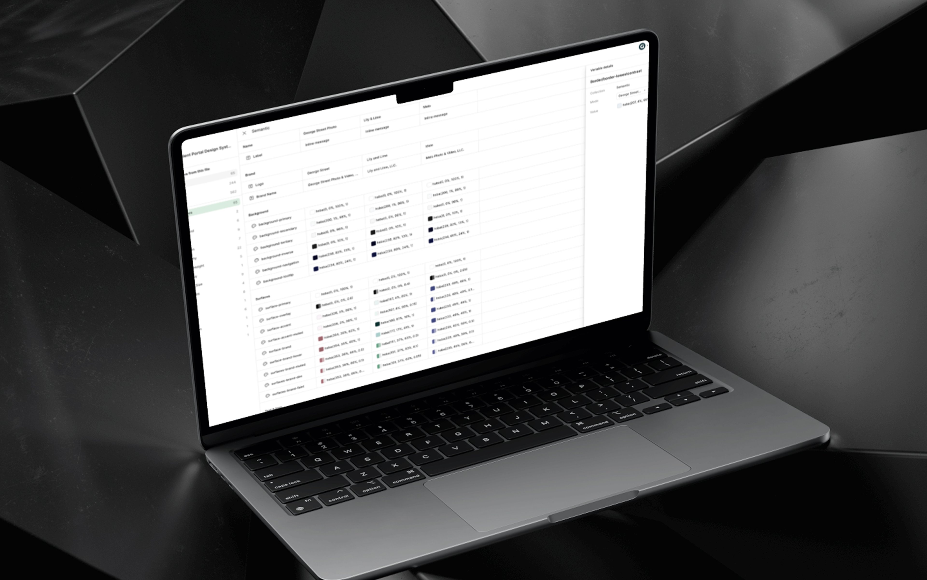 A component library and token documentation open for an agent-ready design system audit