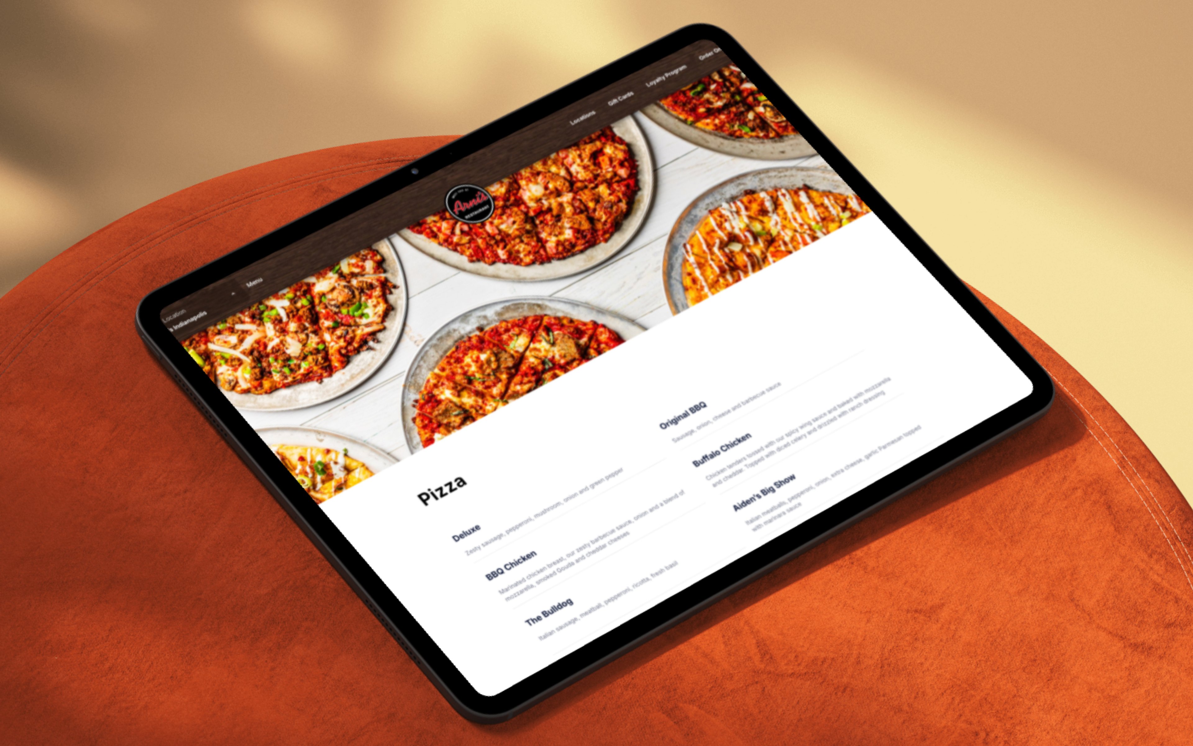 A responsive website design displayed across devices during a web design and development review