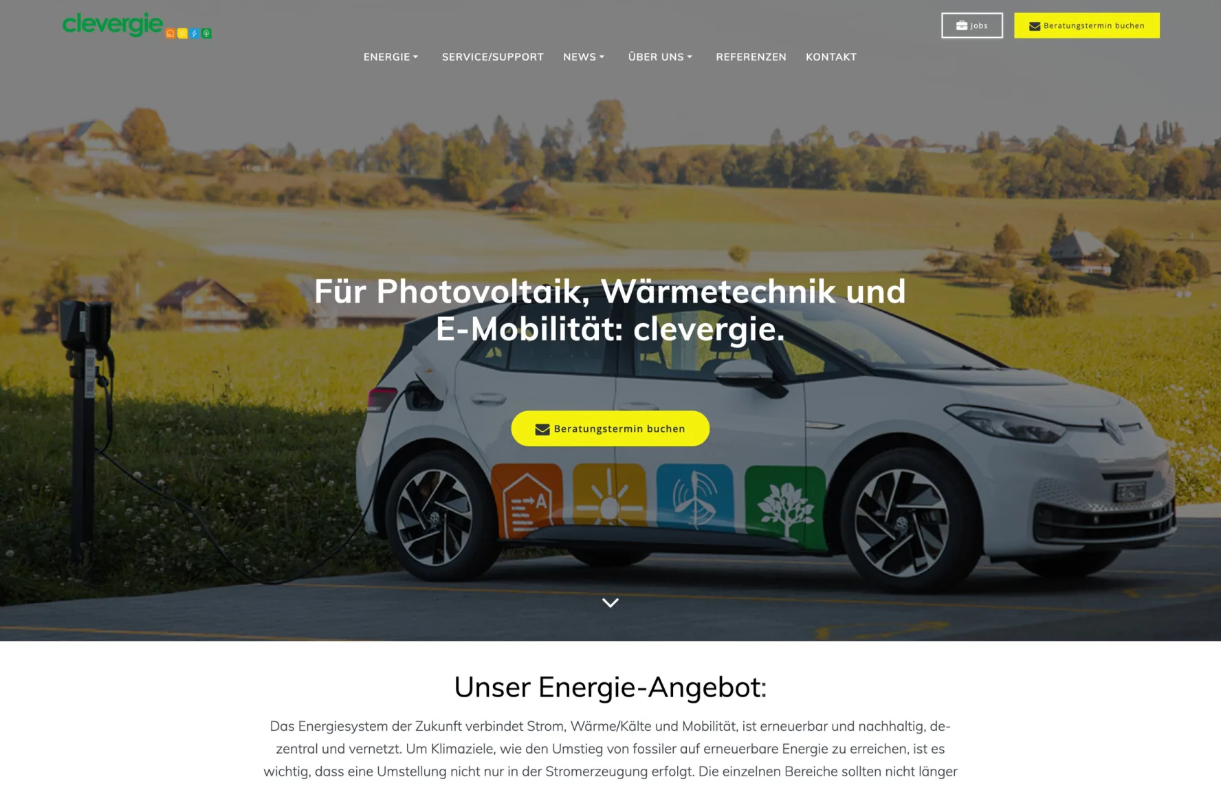 Alte Website von clevergie