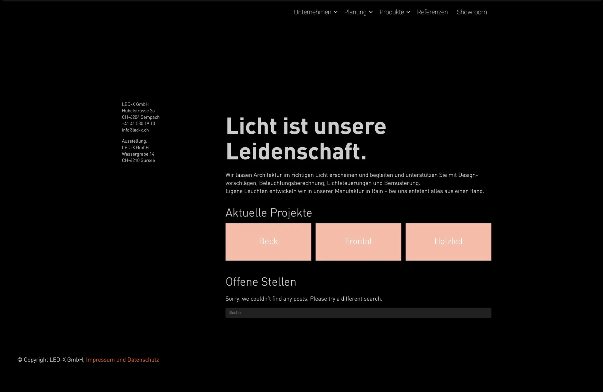 Alte Website von LED-X