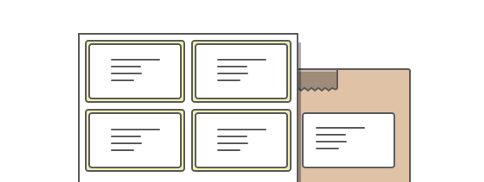 Printing avery address label sheets