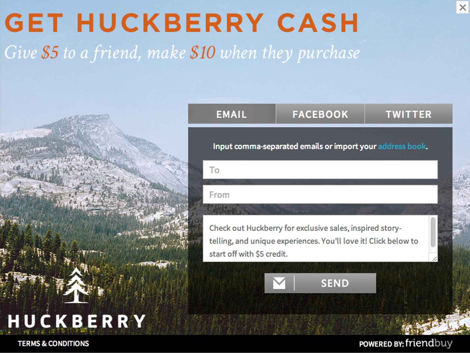 Referral campaign for ecommerce