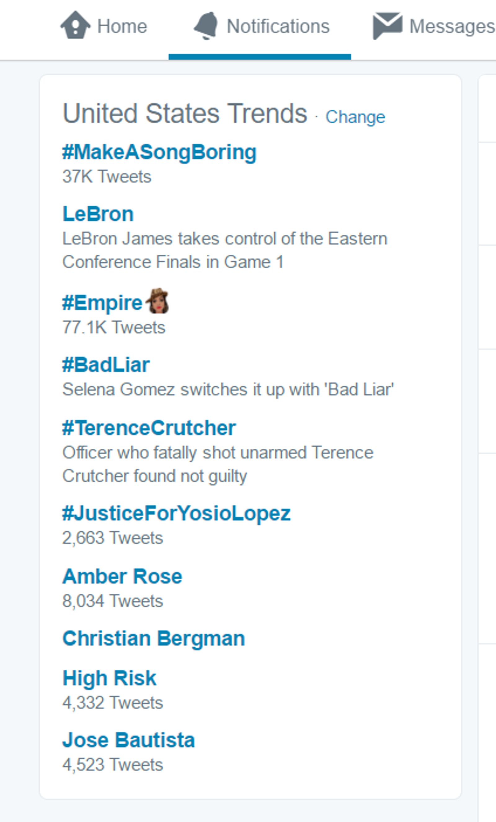 Twitter trending