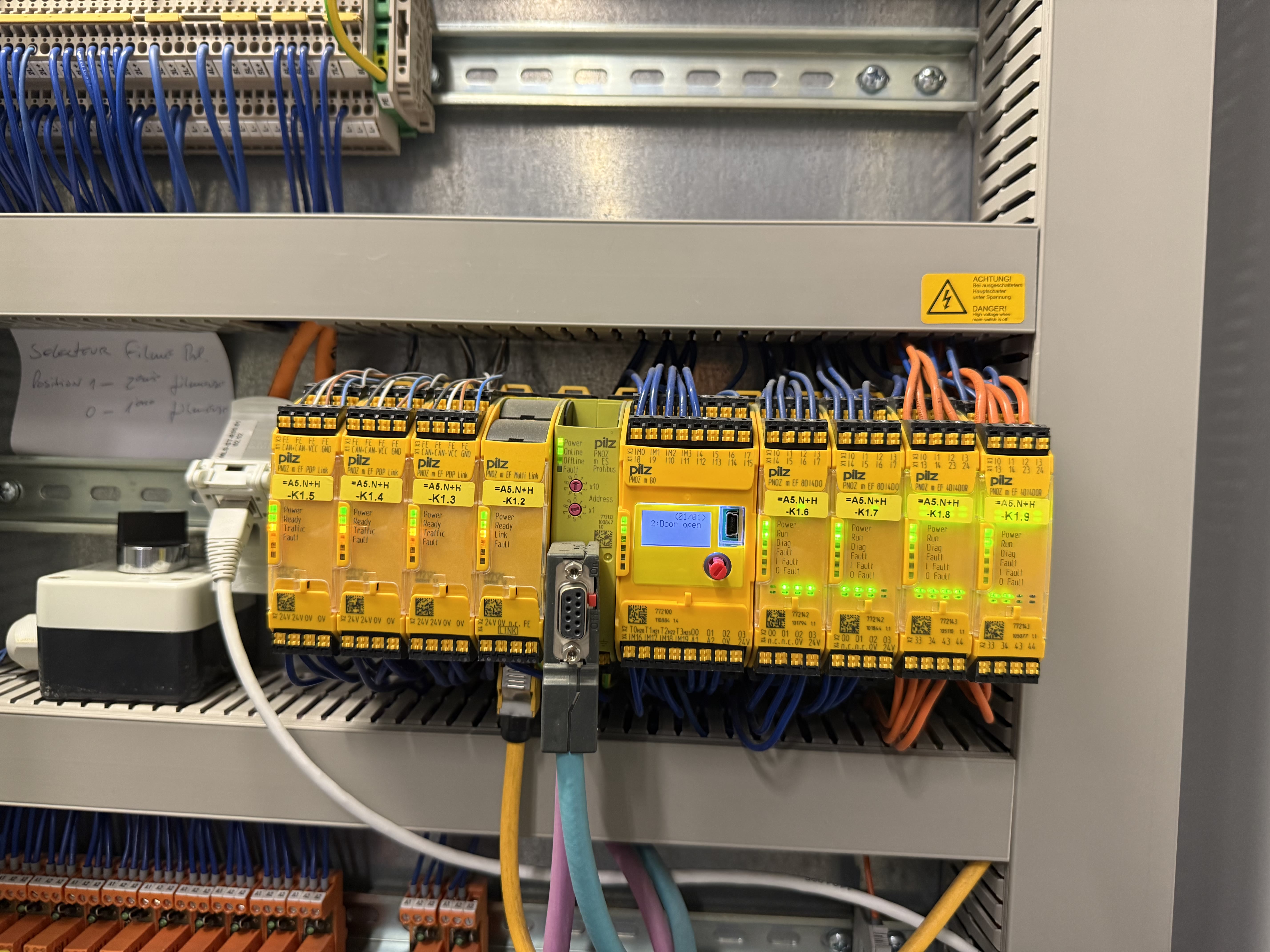 Module Pilz sécurité machine câblé