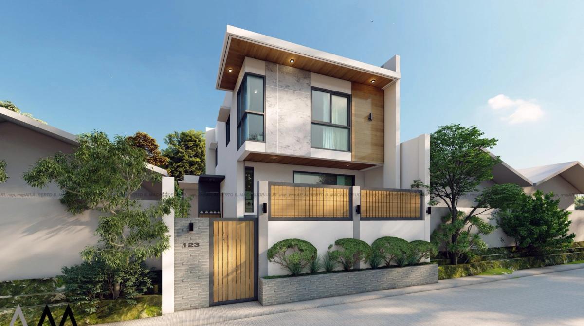 Renovated two-storey home with timber gate and screens in Tagbilaran City