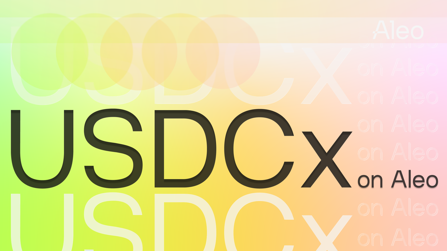 USDCx on Aleo: The first private, programmable stablecoin | Built on Aleo 
