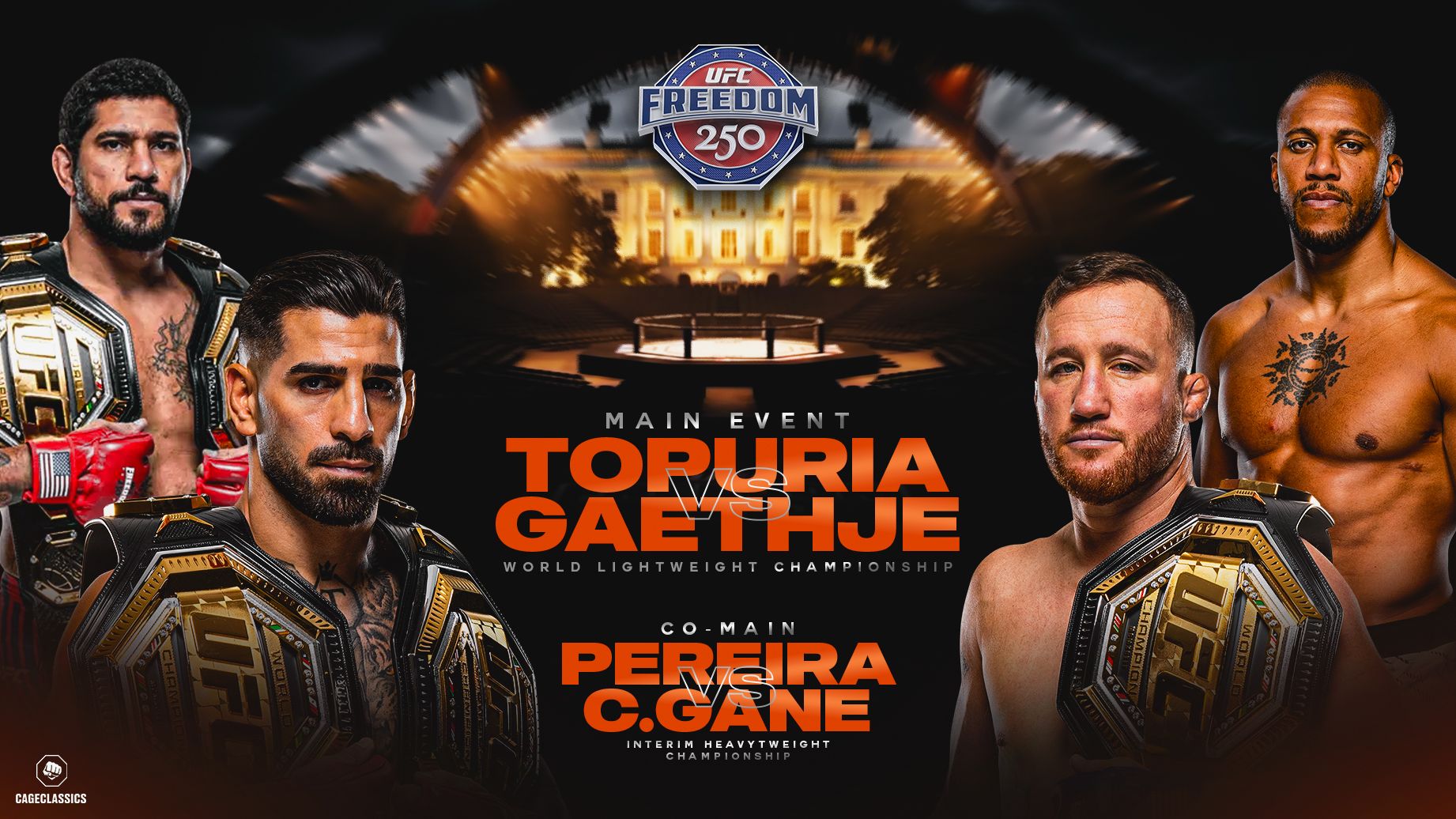 UFC Freedom 250 — the White House Card preview cover
