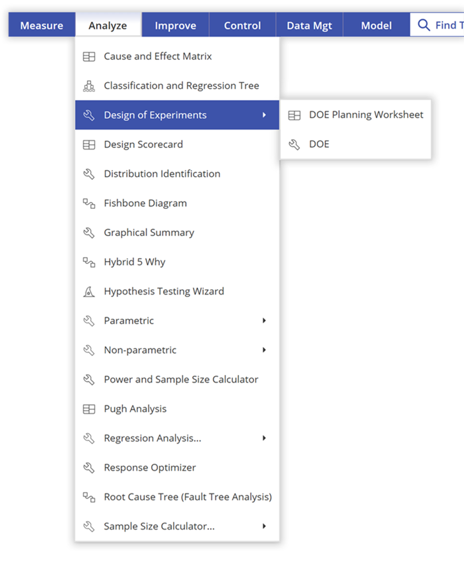 EngineRoom® Data Analysis Software Analyze Menu