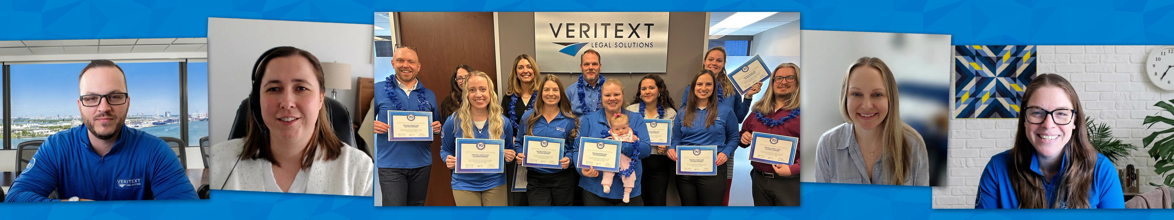 A series of photographs featuring Veritext Legal Solutions Employees