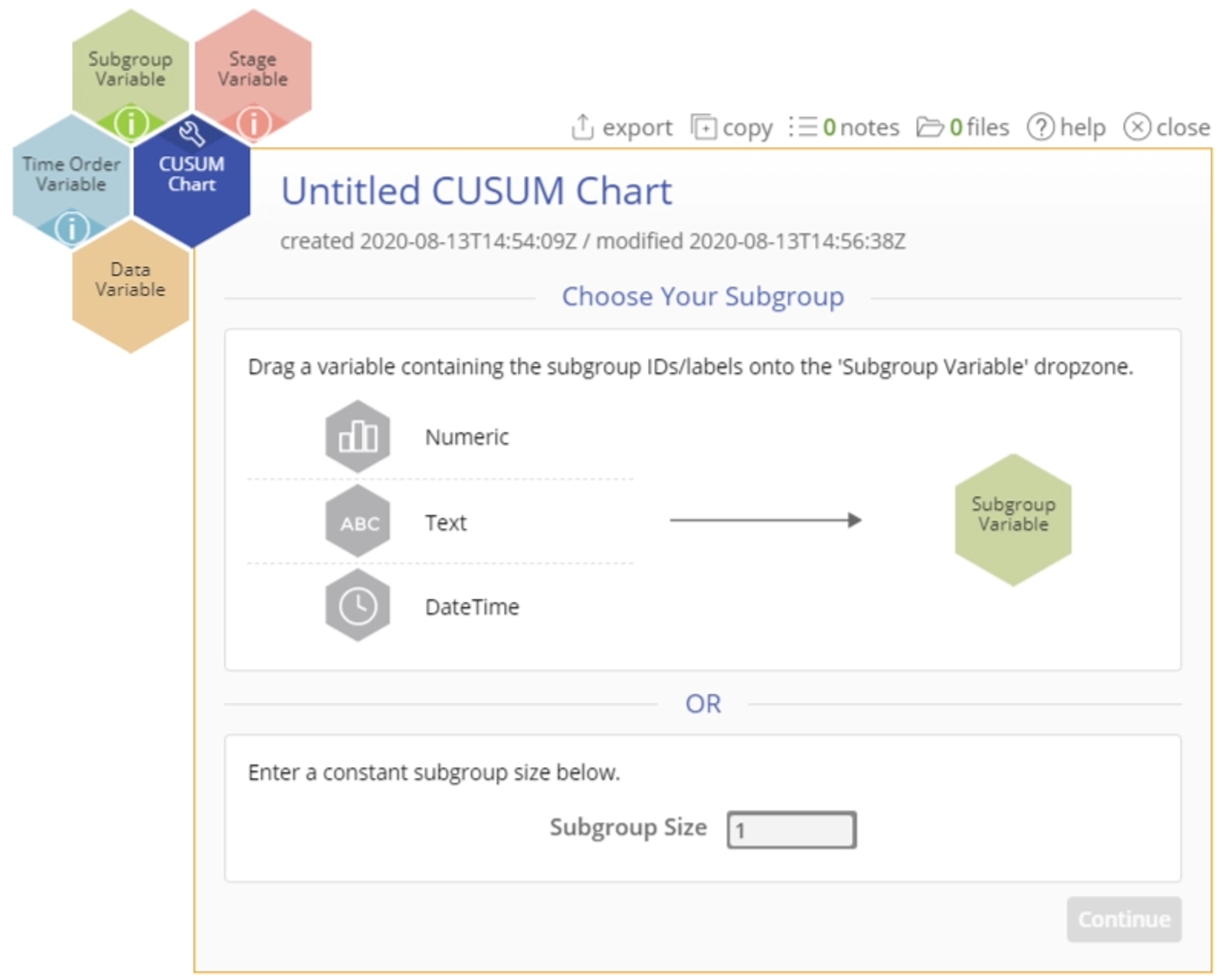 Creation of CUSUM Chart Example