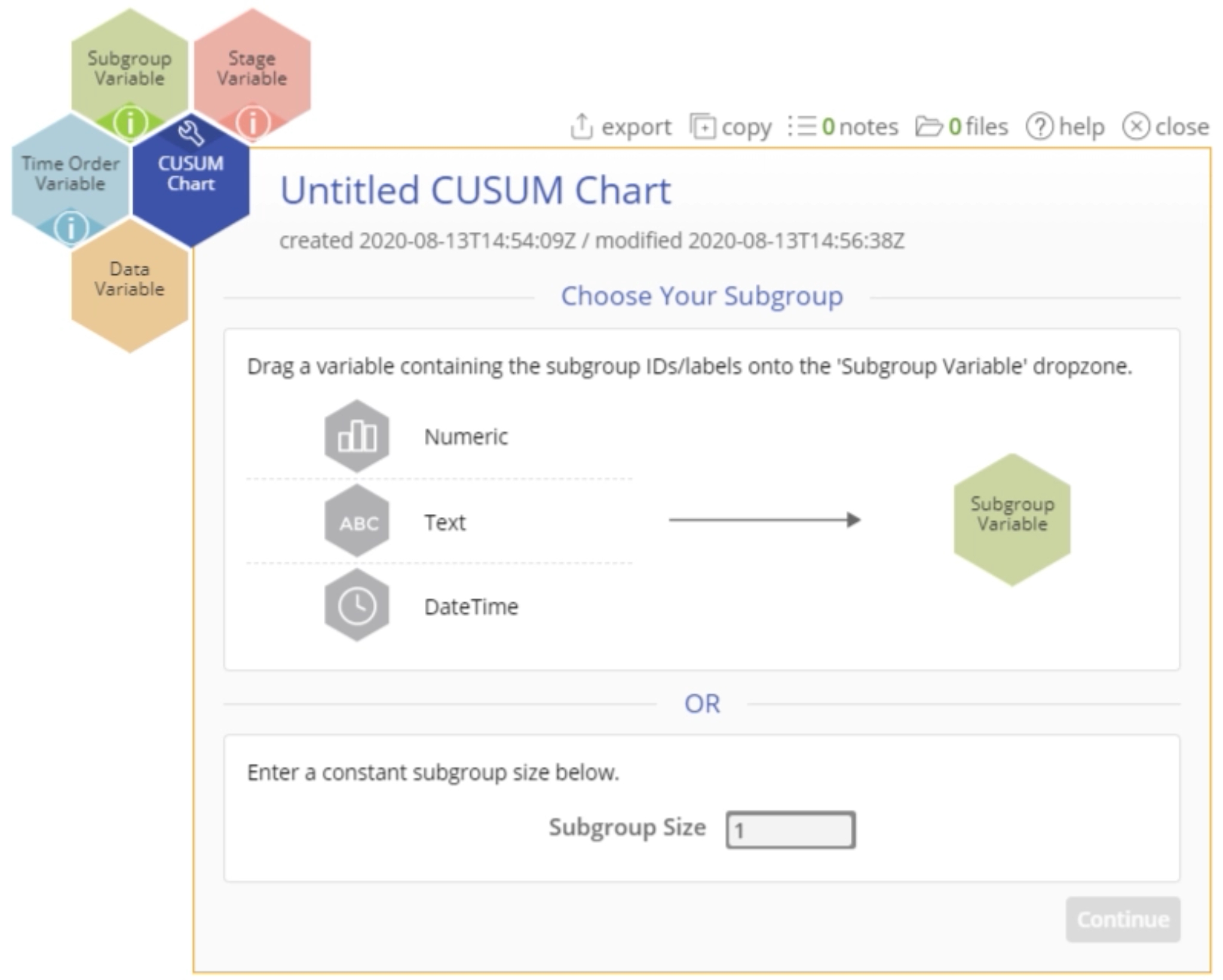Creation of CUSUM Chart Example