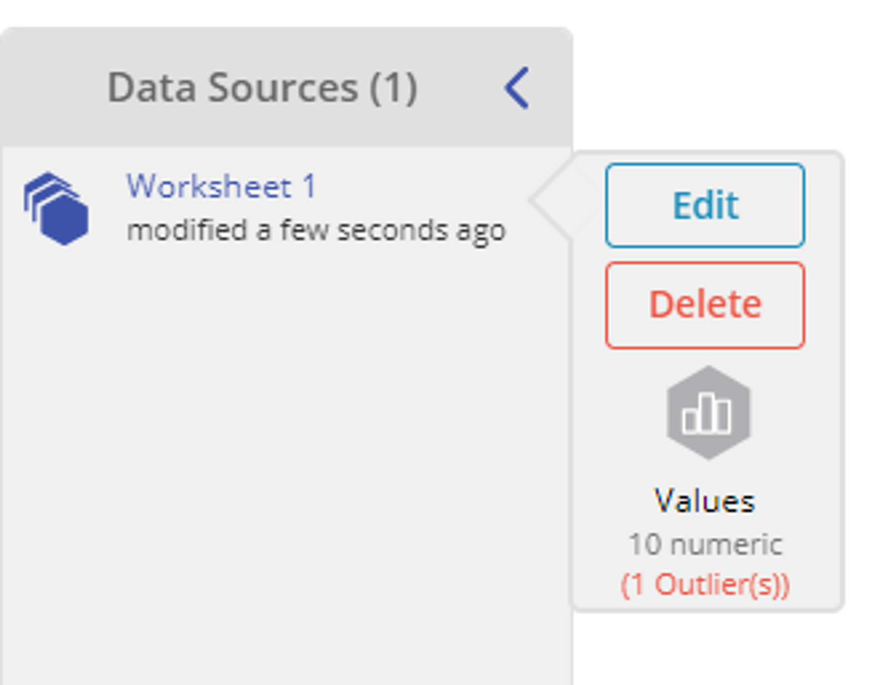 EngineRoom Data Source opened to the Variables panel showing a Numeric data source