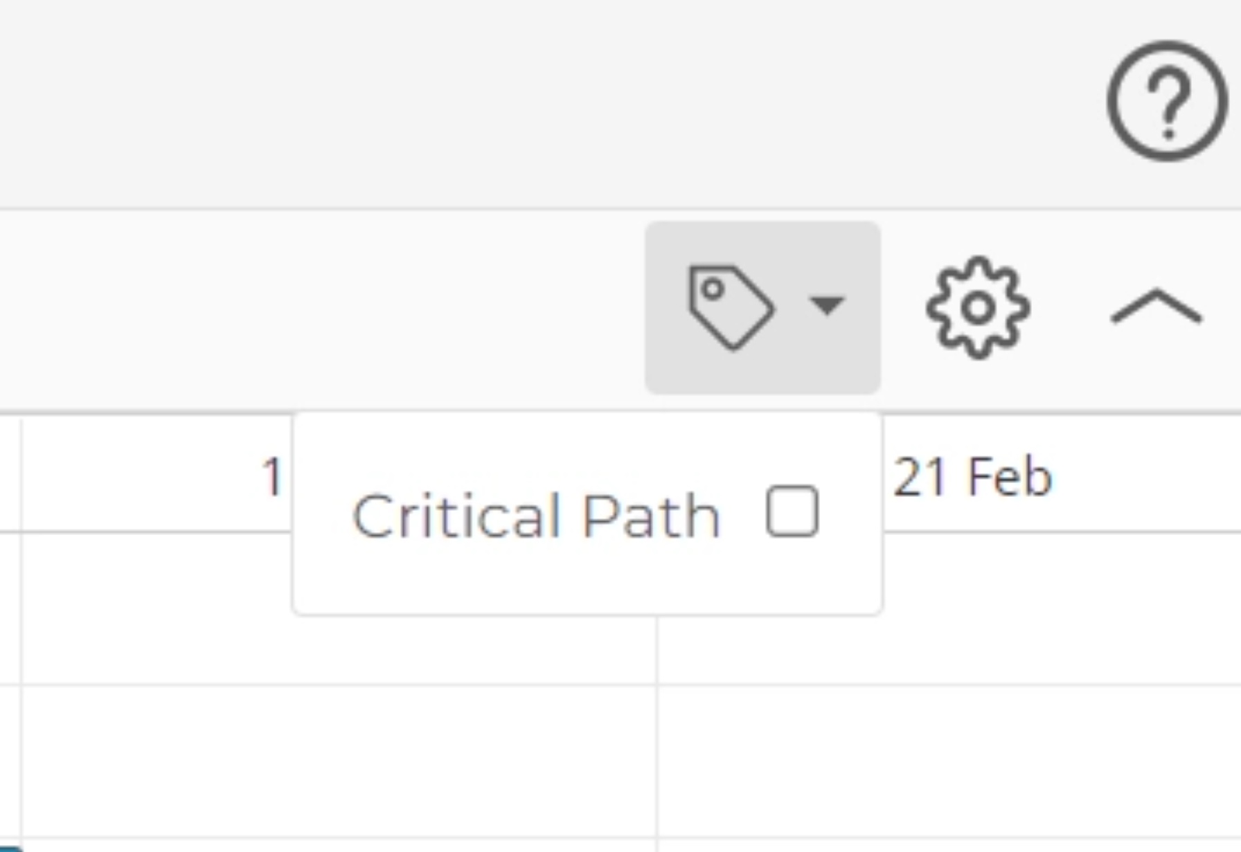 Gantt chart "Critical Path" checkbox.