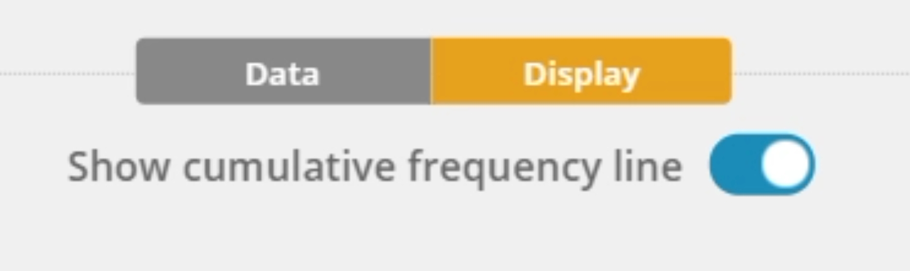 Pareto analysis start up menu display tab.